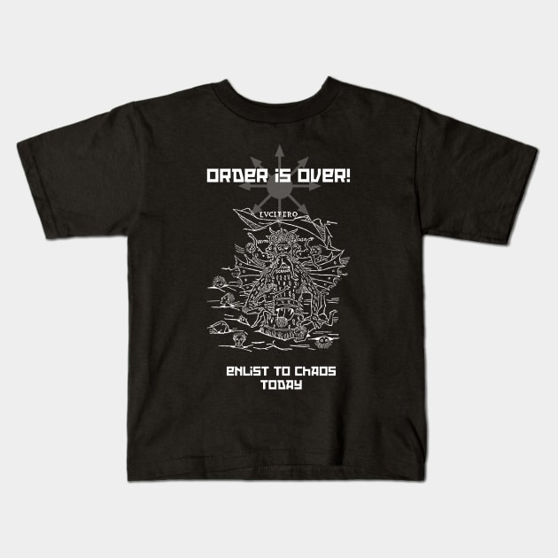 Enlist to Chaos Dark Kids T-Shirt by Anthraey